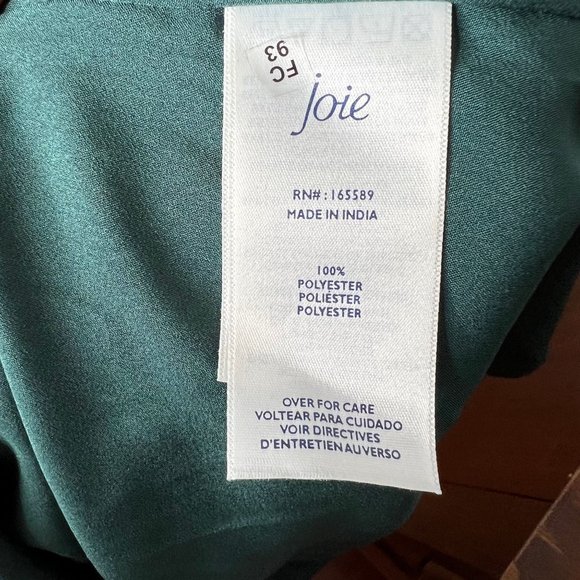 Joie Balloon Sleeve Arctic Animal Spot Green White Dress Women's Size Medium M - Picture 8 of 9